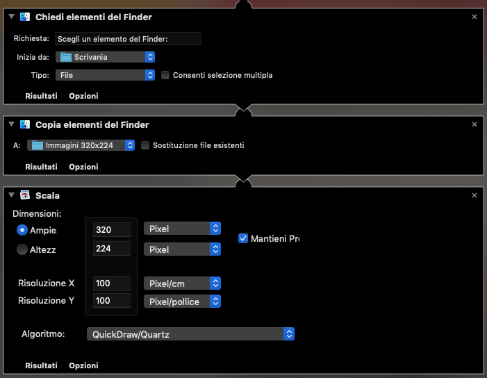 Script di Automator